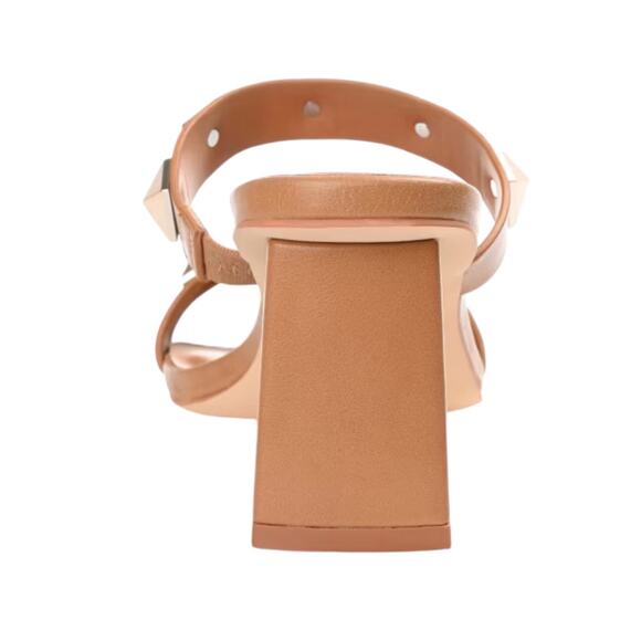 Journee Women's Kirian Studded Block Heel Dress Sandals Tan Size 7 1/2 - Picture 4 of 6